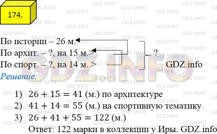 Фото ответа 4 на Задание 174 из ГДЗ по Математике за 5 класс: А.Г. Мерзляк, В.Б. Полонский, М.С. Якир. 2014г.