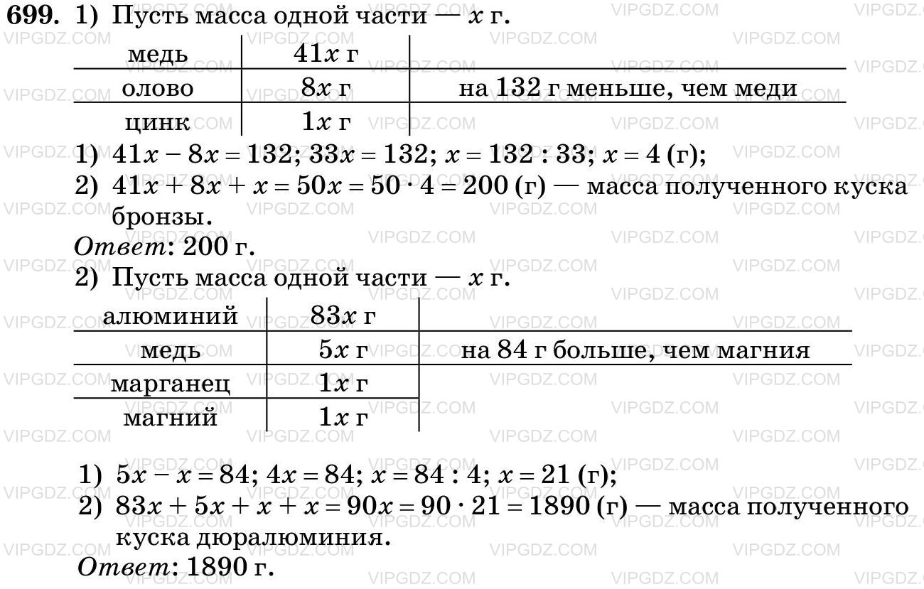 Фото ответа 3 на Задание 699 из ГДЗ по Математике за 5 класс: Н. Я. Виленкин, В. И. Жохов, А. С. Чесноков, С. И. Шварцбурд. 2013г.