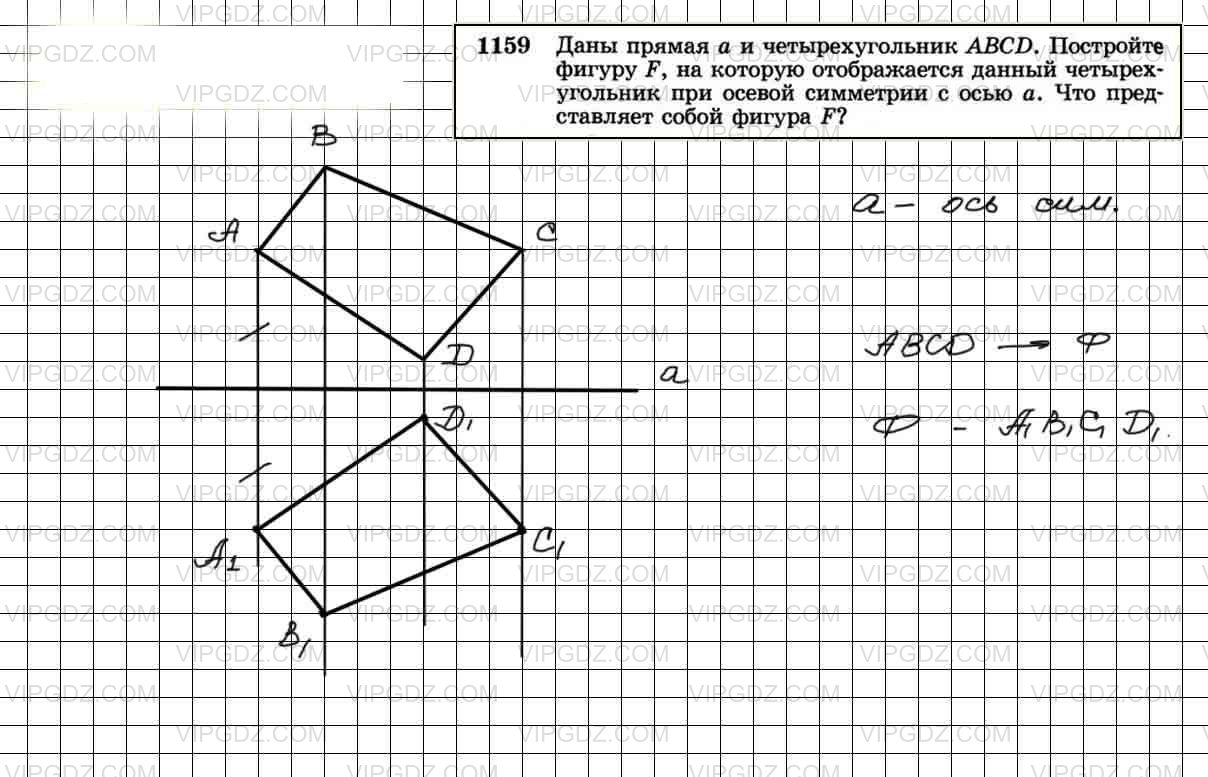 Постройте на координатной плоскости четырехугольник abcd. Геометрия 9 класс Атанасян номер 1159.